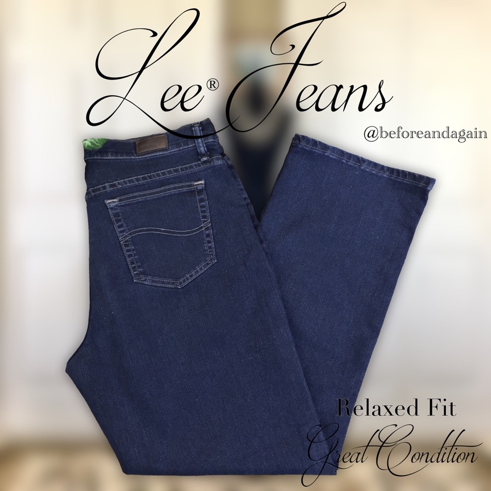 Dark Wash Jeans Relaxed Fit By Lee